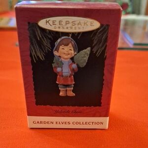 KEEPSAKE the Label Garden Elves Ornament - Red and Blue